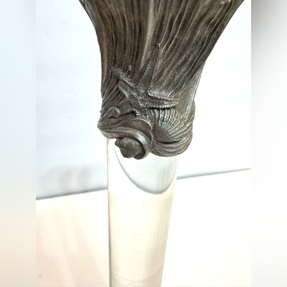 SEAGULL CANADA PEWTER CANDLE STICK HOLDER SIGNED BY ETAIN ZINN 1994 - Picture 6 of 8